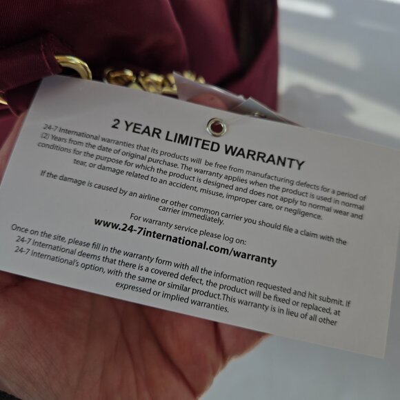 Samantha Brown Army Burgundy Travel Backpack - Picture 10 of 11